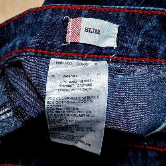 Dickies Women's Cargo Jeans Fits 34x27 Denim Utility Workwear Slim Pants - Picture 6 of 8